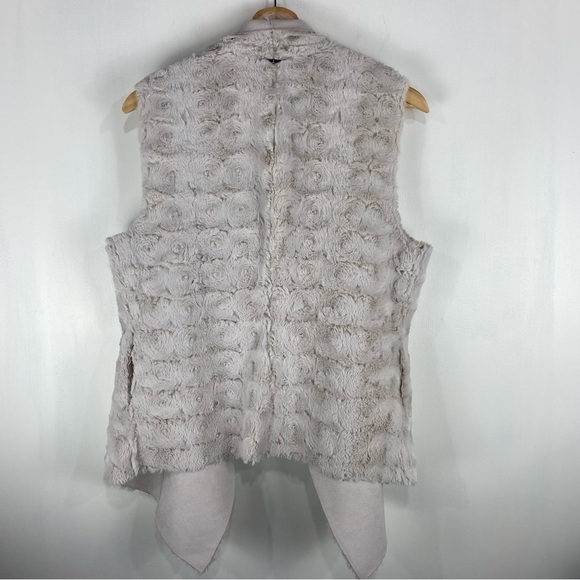 Marc New York Faux Fur Open Front‎ Flowy Winter Vest Sleeveless Jacket Medium - Picture 6 of 7